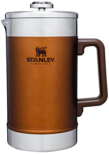 STANLEY Classic Stay-Hot French Press Coffee Maker 48 oz | 5 Minute Brew, 4 Hours Hot | Mesh Filter for Coffee Grounds | Insulated Stainless Steel French Press | BPA-Free | Maple - color: Maple, size: 48 ounces