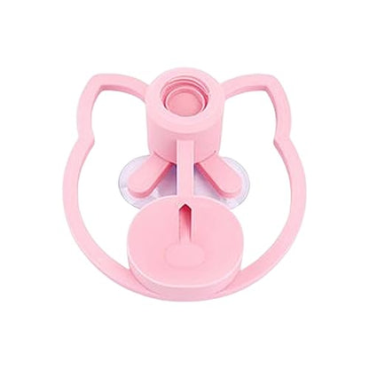 Cat Water Fountain Stand, Automatic Anti-Tipping Pet Supplies, Kitten Water Bottle Basin Stand, Pet Wa-TER Dispenser Station Stands for Puppy Kitten Breed Balcony - color: Pink