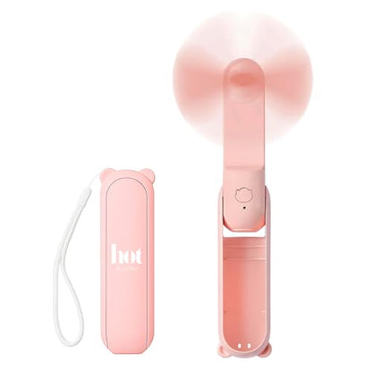 Hot Flash Relief Fan for Women – Portable Stylish Mini Fan for Menopause, Perimenopause, Night Sweats – USB Rechargeable, Quiet, Portable Cooling Device for Purse, Travel, Summer, Gifts, Festivals