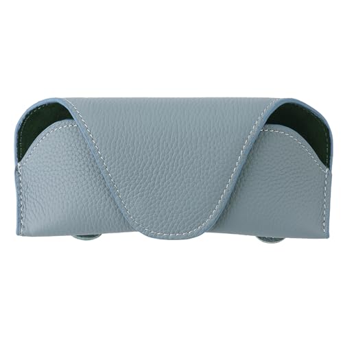 Magnetic Sunglass Holder for Car Visor Clip, Leather Car Glasses Holder, Visor Accessories Eyeglasses Holder Glasses Storage Case (02-Blue) - color: 02-blue