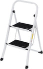 Simpli-Magic Step Ladder, 2 Step Stool Ergonomic Foldable with Wide Anti-Slip Pedal, Multi-Use for Household, Kitchen and Office (300 LBS Capacity) - style: Ladders
