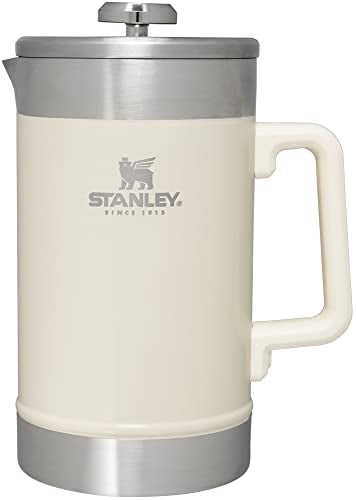 STANLEY Classic Stay-Hot French Press Coffee Maker 48 oz | 5 Minute Brew, 4 Hours Hot | Mesh Filter for Coffee Grounds | Insulated Stainless Steel French Press | BPA-Free | Cream Gloss - color: Cream Gloss, size: 48 ounces