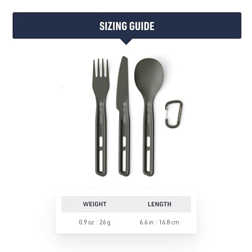 Sea to Summit Frontier Ultralight Cutlery Set, Fork, Spoon and Knife - style: Fork, Spoon, & Knife