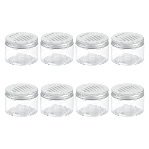 HARFINGTON 8 Pcs Empty Scent Beads Storage Container 4oz/120ml Air Freshener Tins Round Refillable Spice Containers Plastic Jars Sample for Travel Storage - size: 120ml