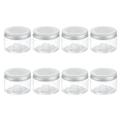 HARFINGTON 8 Pcs Empty Scent Beads Storage Container 4oz/120ml Air Freshener Tins Round Refillable Spice Containers Plastic Jars Sample for Travel Storage - size: 120ml