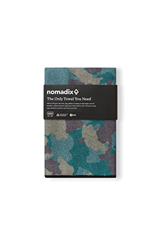 Nomadix Mini Towel - Perfect for The Gym, Biking, Hiking, Golf, & More - Made with Recycled Materials - Super Absorbent - Quick Dry - Sand Resistant - Camo Green - 40x16 in - color: Camo Green