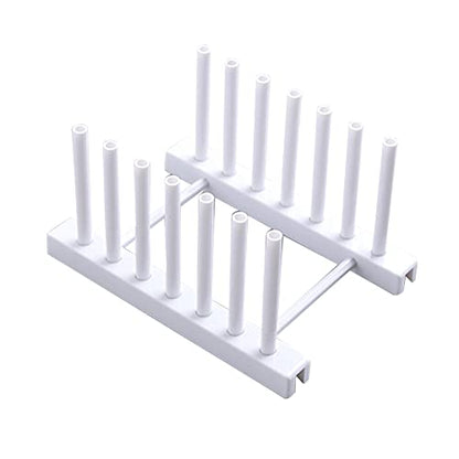 Rengue Dish Drying Rack, Stand, ABS Material, Space Saving, 17x12x9.5cm, Grey and White Dish Drying Rack, Removable Plate Draining Nan Kitchen (White) - color: White