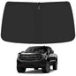Windshield Sun Shade for GMC Sierra 1500 2500 3500 Accessories 2019 2020 2021 2022 2023 2024, Foldable Window Sunshade Sun Visor Protector, Front Windshield Sunshade Sun Shield - size: Silver & Black-Fit 2019-2024 GMC Sierra