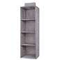 Tinyuet Hanging Closet Organizer, 4-Shelf Collapsible Hanging Closet Shelves, Hanging Organizer for Closet & RV, 31.5" H X 10.6" W X 10.6" D - Gray