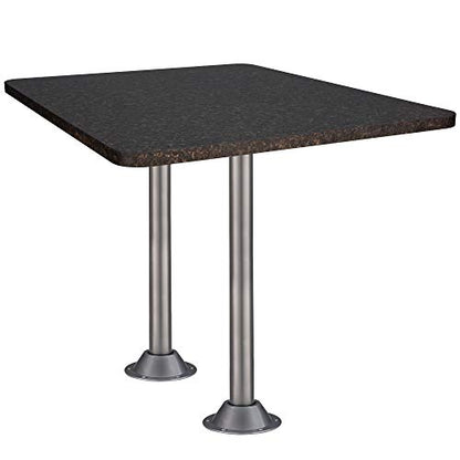 RecPro Charles 36" RV Dinette Booth | Chocolate Granite | 2 Legs - color: Chocolate Granite, size: 2 Legs