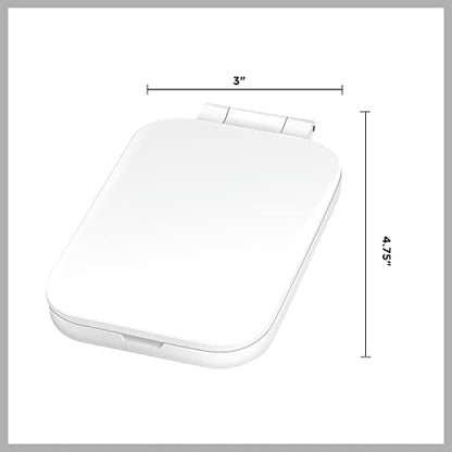 Conair Lighted Makeup Mirror, LED Vanity Mirror, 1X/3X Magnifying Mirror, Compact Travel Mirror, Battery Operated in White - size: 4.7"L x 3"W, style: Pocket Mirror