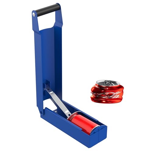 Can Crusher Wall-Mounted, Can Compactor Heavy Duty for 8/12/160Z, Can Crusher for Recycling Aluminum Soda, Beer Cans and Bottles SD-YGQ-blue - color: blue