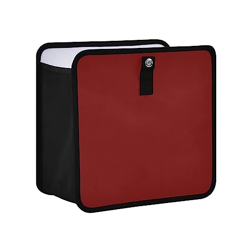 MCHIVER Wine Red Car Trash Can for Truck Van SUV Foldable Vehicle Garbage Bags Automotive Organizer Dustbin Trash Bin Container Waster Baskets Car Accessories 11x11x5.9in - color: Wine Red, size: Medium