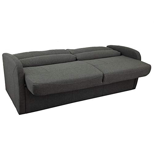 RecPro 70" RV Jack Knife Sofa w/Arms | RV Sleeper Sofa | RV Couch | RV Living Room (Slideout) | Camper Furniture (Fossil) - color: Fossil