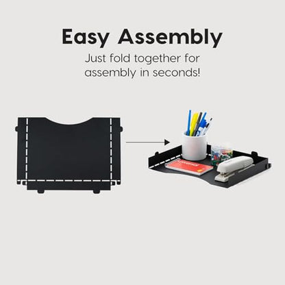 IRIS USA Metal Letter Tray Paper Organizer, 4 Pack, For Letter/A4 File Holder Paperwork Document, Stackable Desktop File Organizer Tray Paper Basket Rack for Office Supplies Home Work, Black - size: 4 - Pack, style: Tray