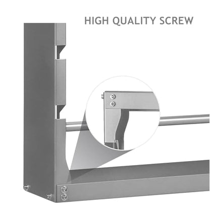 tonchean Wall Mount Wire Spool Rack, Cold-Rolled Steel Cable Dispenser with 4 Adjustable Rods, Heavy Duty Wire Holder Roller for Electrical Work, Industrial & Retail Display Organization