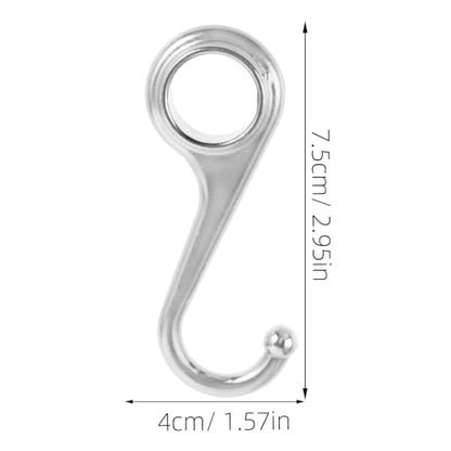 5pcs Multi-Purpose Metal Hooks for Kitchen and Bathroom, Silver Heavy Duty Wall Mount Clothes and Key Hanging Organizer, Space-Saving Home Storage Utility Hooks