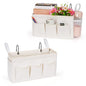 Lilithye Bedside Caddy Organizer with Fixed Straps and Water Bottle Holder for Home, College Dorm, Hospital, Crib and Bunk Bed (2pcs White) - color: 2pcs White