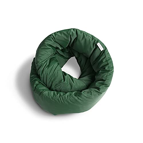 Huzi Infinity Pillow - Travel Neck Pillow - Versatile Soft 360 Support Scarf - Machine Washable - Home Travel Flight Road Trips Airplane Sleeping (Pine Green) - color: Pine Green