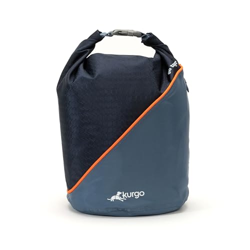 Kurgo Kibble Carrier - Portable Kibble Carrier - Compact Travel Storage - Dog Food Dry Bag - Camping Dog Storage - 5 lb Capacity - Navy - color: Navy