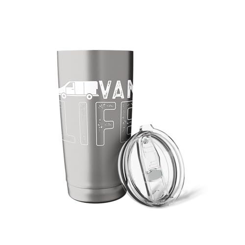 Vanning Vanlife Van Life Stainless Steel Insulated Tumbler - color: Brushed Steel
