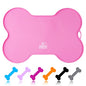 Super Design Dog Food Mat Dog Bowl Mat for Food and Water Silicone Non Spill Cat Feeding Mat Puppy Placemat Waterproof - 20.5" x 14.5", Pink - color: Pink-2