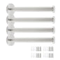 Wall Hooks Heavy Duty Coat Hooks Stainless Steel Clothes Hanger for Hanging Bathroom Towels Handbag Silver 6-inch Length with 16mm Shank Dia - Pack of 4 - color: Silver, size: 6" Length 16mm Shank