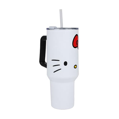 Bioworld Hello Kitty 40 Oz. Stainless Steel Tumbler With Leak-Proof Lid - color: Hello Kitty Face