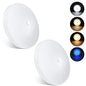 acegoo RV 3CCT 4.5'' LED Ceiling Dome Light, 3000K/4500K/6000K Switchable with Blue Nightlight 12V Puck Light for Motorhome Camper Trailer Boat, Surface Mount w/Dimmer Switch (2 Pcs) - color: 2 Pcs