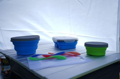 Collapsible Silicone Bowl (Large (Blue)) - color: Large (Blue)
