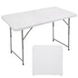 FORUP Folding Utility Table, 4ft Fold-in-Half Portable Plastic Picnic Party Dining Camp Table - size: 4 ft