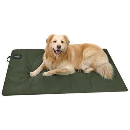 ONETIGRIS Large Dog Bed Washable Matteress Anti Slip Cushion for Pets Sleeping, 3.6ft by 2.2ft Water-Resistant Pet Bed for Indoor Outdoor(Green,L) - size: Large