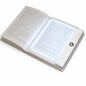 Flat Book Light for Reading in Bed - Full Page LED Booklight, Rechargeable with 3 Color Modes & 1-99 Min Timer, 35H Battery, USB-C, Dimmable Eye-Care Reading Light, Gift for Book Lovers