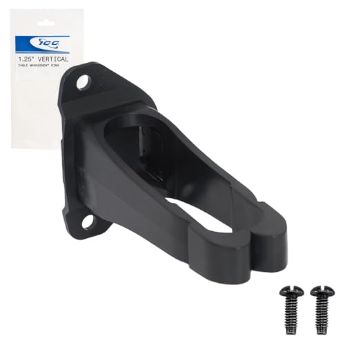ICC 1.25” Plastic Cable Management Ring, Vertical, Rack or Wall Mount, Pack of 1 – Cable Organizer for Structured Wiring and Data Center Racks - color: Pack of 1, size: 1.25" Vertical, style: Plastic