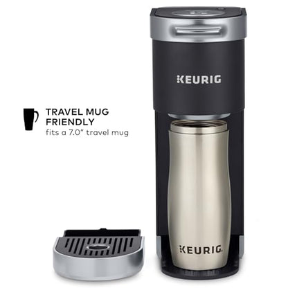 Keurig K-Mini Plus Single Serve K-Cup Pod Coffee Maker, with 6 to 12oz Brew Size, Stores up to 9 K-Cup Pods, Travel Mug Friendly, Matte Black - color: Matte Black