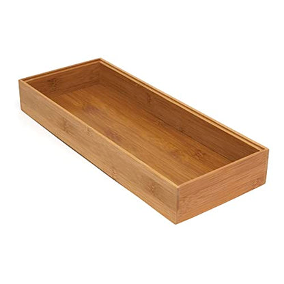 Lipper International 8186S Bamboo Wood Stacking Drawer Organizer Box, 6" x 15" - size: 6" x 15"