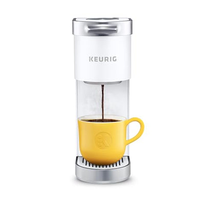 Keurig K-Mini Plus Single Serve K-Cup Pod Coffee Maker, with 6 to 12oz Brew Size, Stores up to 9 K-Cup Pods, Travel Mug Friendly, Matte White - color: White