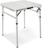 REDCAMP Small Square Folding Table 2 Feet, Portable Aluminum Camping Table Adjustable Height Lightweight for Picnic Beach Outdoor Indoor, White 24 x 24 inch - size: 2-Feet Square (2 heights 10"/27")