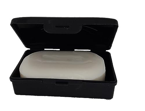 American Comb: Soap Box -Black - 1 Ct - Made in The USA - Soapbox with Hinged Lid and Secure Latch - color: Black