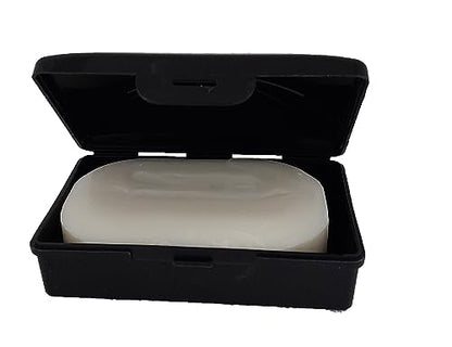 American Comb: Soap Box -Black - 1 Ct - Made in The USA - Soapbox with Hinged Lid and Secure Latch - color: Black