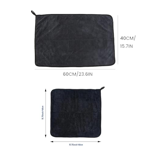 Shiny Microfiber Wipes Bath Shower Cleaning Cloths, 1300gsm Super Absorbent Microfiber Bath Towels, for Bathroom, Car and Home Toilet (2Pcs-Double Pile(15.75 * 15.75in)) - color: 2pcs-double Pile(15.75*15.75in)