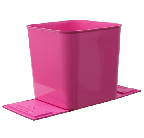 Car Trash Can 1.4 Gallon with Stability Flap & Magic Strips — No-Tip Leakproof Car Garbage Bin for Car Floor, Mats, Front or Back Seat, SUV, Truck, Van, Vehicle Interior Organizer (Pink) - color: Pink, size: Large