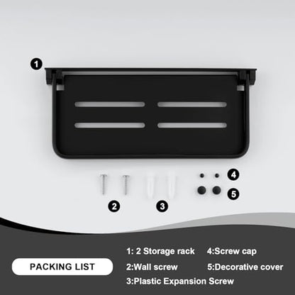 2 Pack RV Fold-Down Shelf - Wall-Mounted Folding RV Shelves - Compact Camper & Trailer Accessory for Interior Organization - Space-Saving,Waterproof & Rust-Proof, Aluminum - size: 2 Pack