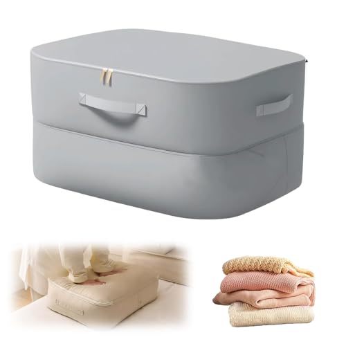 2026 New 3-Layer Ultra Space Saving Self Compression Organizer, Multifunctional Comforter Storage Bag for Comforters, Clothes, Blankets, Home Organization Must Haves (Gery, Large) - color: Gery, size: Large