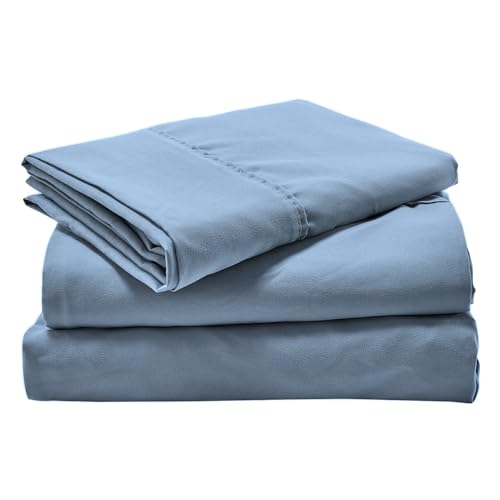 Kingnex 30x75x9 RV Bunk Sheets Set for Narrow Twin Bed Soft Brushed 1800 Microfiber 3 Piece Bedding Set Includes 1 Cot Size Fitted Sheet 1 Flat Sheet 1 Pillowcase Cot Blue - color: Blue, size: Cot 30x75 RV Bunk Set
