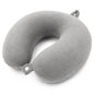 RAINFLOW Neck Pillow for Airplane Sleeping – Memory Foam Travel Pillow with Neck & Head Support, U-Shaped Design for Long Flights, Portable Adult Neck Support Pillow with Washable Cover (Grey)