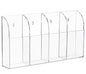 HBlife Acrylic Remote Holder Organizer, Clear TV Remote Control Wall Mount Caddy for Bedside, 4 Compartments - style: 4 Compartment