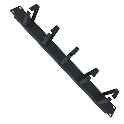 (5 Pack) 1U 5 D-Ring Cable Manager - 19 Inch Horizontal Rack Mount Metal Server Rack Wire Management