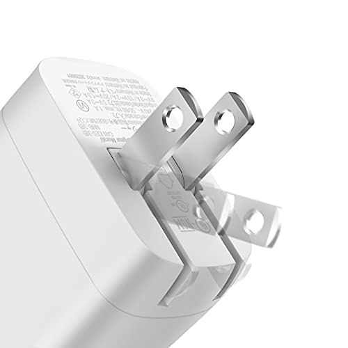 Amazon Basics 30W One-Port GaN USB-C Wall Charger with Power Delivery PD for Tablets & Phones (iPhone 16/15/14/13/12/11/X, iPad, Samsung, More), Non-PPS, White - color: White, style: 30W (1 USB-C)