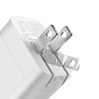 Amazon Basics 30W One-Port GaN USB-C Wall Charger with Power Delivery PD for Tablets & Phones (iPhone 16/15/14/13/12/11/X, iPad, Samsung, More), Non-PPS, White - color: White, style: 30W (1 USB-C)